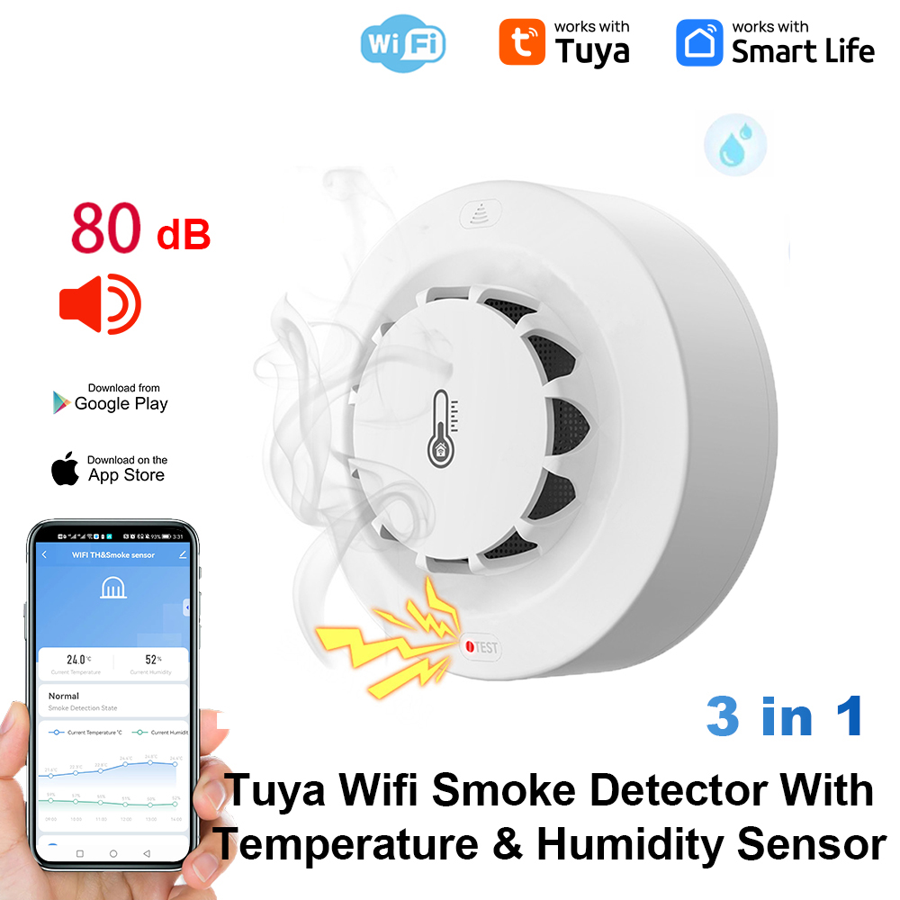 Tuya WiFi 온도 및 습도 센서 연기 감지기 보호 - Wifi Thermostat 리뷰 및 가격
