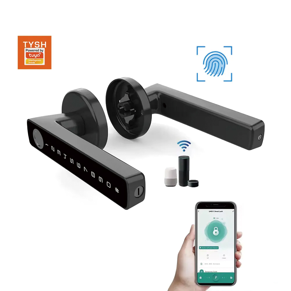 TYSH Tuya 스마트 자동 보안 생체 인식 지문 핸 - Smart Door Lock Wifi 리뷰 및 가격