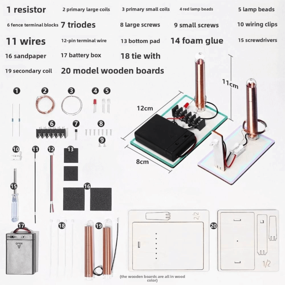 무선 전력 전송 모델, DIY 전자 부품 조립 키트,  - Electronics Project Kit 리뷰 및 가격